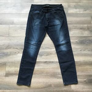 Express Mens Stretch Dark Wash Skinny Jeans Size 32x32